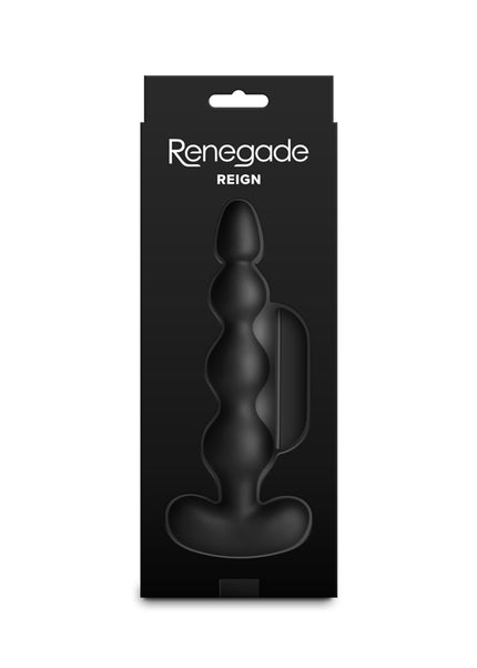 Renegade Reign - Black - Black 17.9 cm USB Rechargeable Vibrating Anal Beads with Wireless Remote