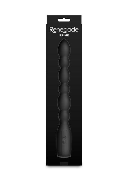 Renegade Prime - Black - Black 28.8 cm USB Rechargeable Vibrating Anal Beads
