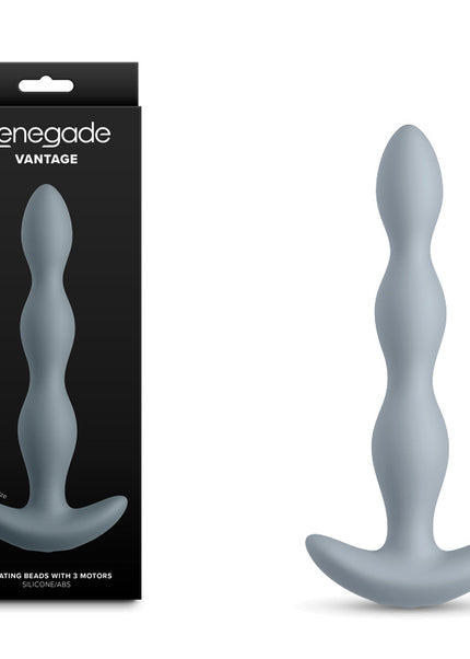 Renegade Vantage - Grey - Grey 20.6 cm USB Rechargeable Vibrating Anal Beads