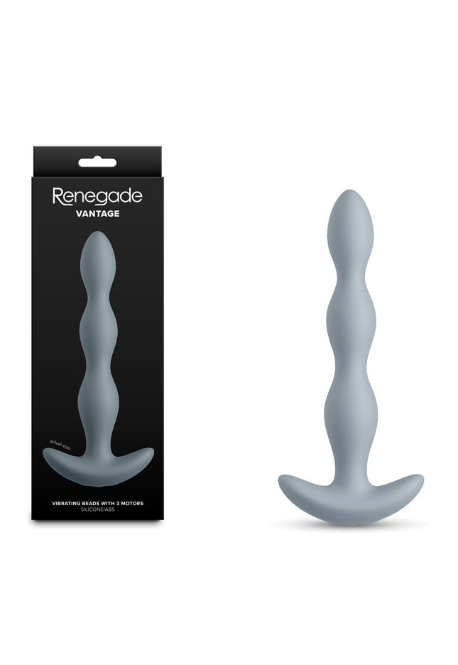Renegade Vantage - Grey - Grey 20.6 cm USB Rechargeable Vibrating Anal Beads