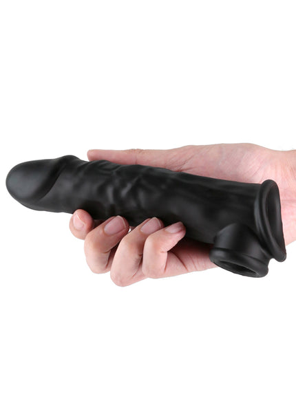 Renegade Annex - Thin - Black - Black 19.4 cm Penis Extender Sleeve