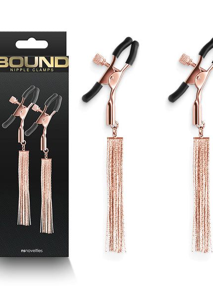 Bound Nipple Clamps - D2 - Rose Gold - Rose Gold Nipple Clamps - Set of 2