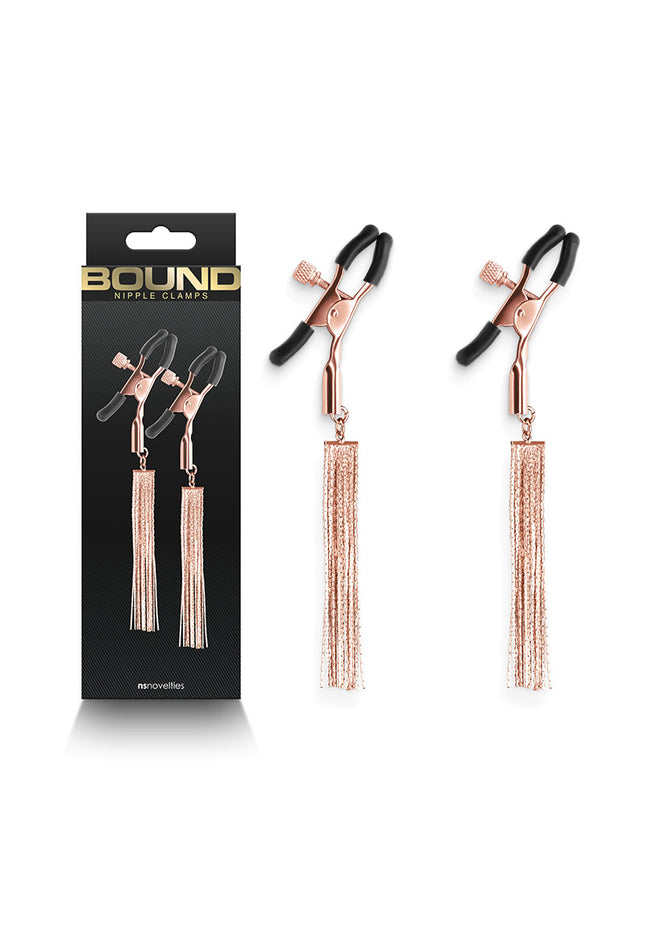 Bound Nipple Clamps - D2 - Rose Gold - Rose Gold Nipple Clamps - Set of 2