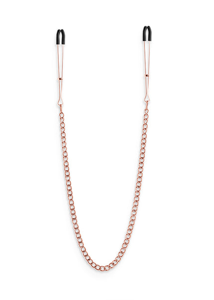Bound Nipple Clamps - DC3 - Rose Gold - Rose Gold Nipple Clamps with Chain