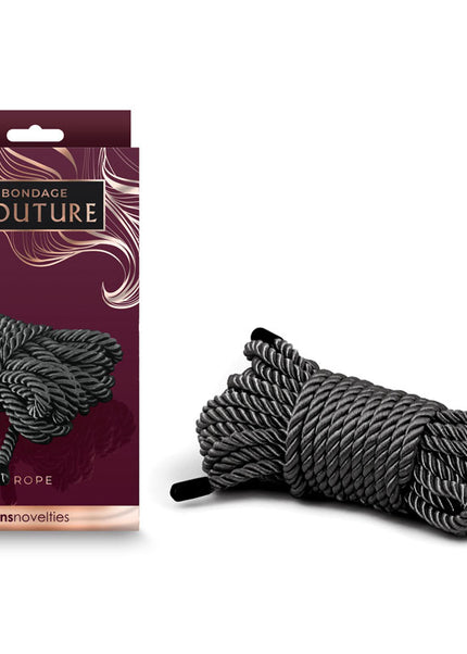 Bondage Couture Rope - Black - Black Bondage Rope - 7.6 metre