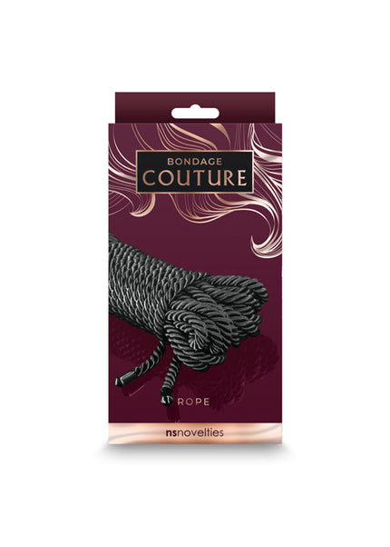 Bondage Couture Rope - Black - Black Bondage Rope - 7.6 metre