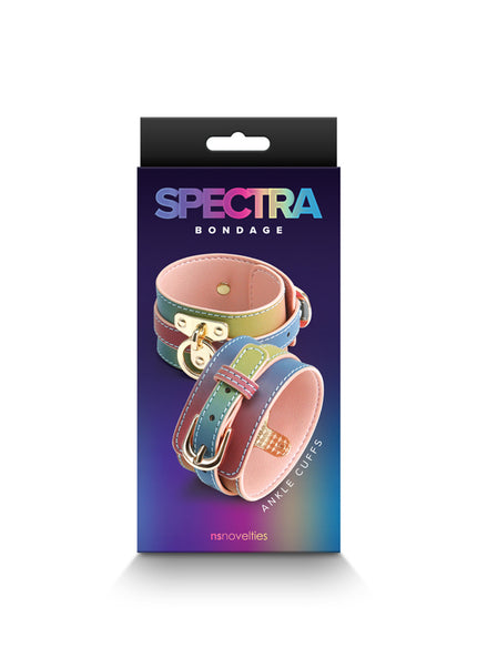 Spectra Bondage Ankle Cuffs - Rainbow - Rainbow Restraints
