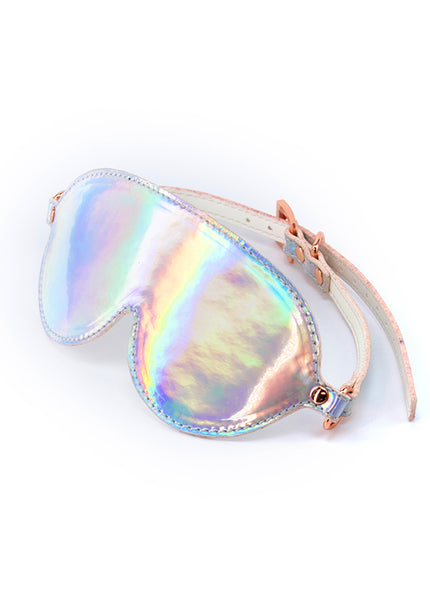 Cosmo Bondage Blindfold - Rainbow - Metallic Rainbow Eye Restraint