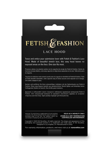 Fetish & Fashion - Lace Hood - Black - Black Hood