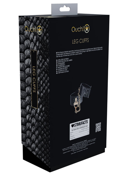 OUCH! Florence Collection - Leg Cuffs - Black Restraints