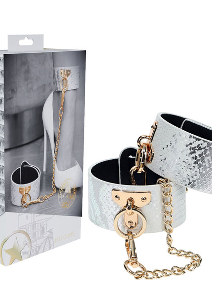 OUCH! Florence Collection - Leg Cuffs - White Restraints