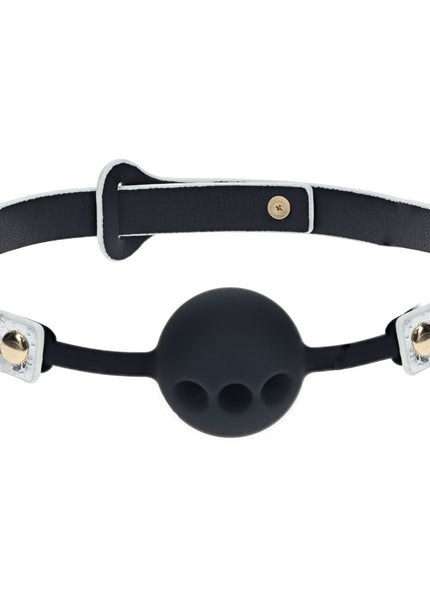 OUCH! Florence Collection - Silicone Ball Gag - White Breathable Mouth Restraint