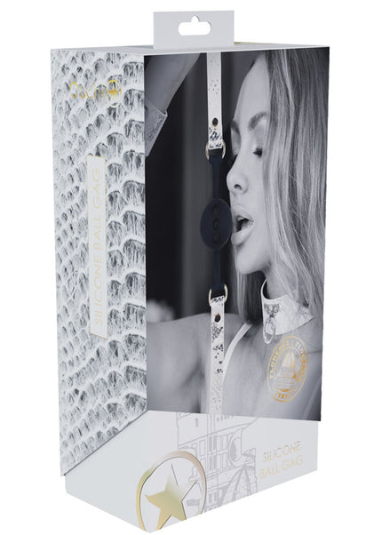 OUCH! Florence Collection - Silicone Ball Gag - White Breathable Mouth Restraint