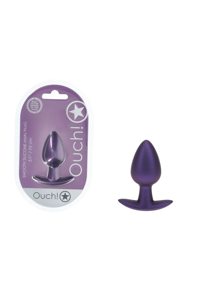 OUCH! Anal Plug - Medium - Metallic Purple - Metallic Purple 7.9 cm Medium Butt Plug