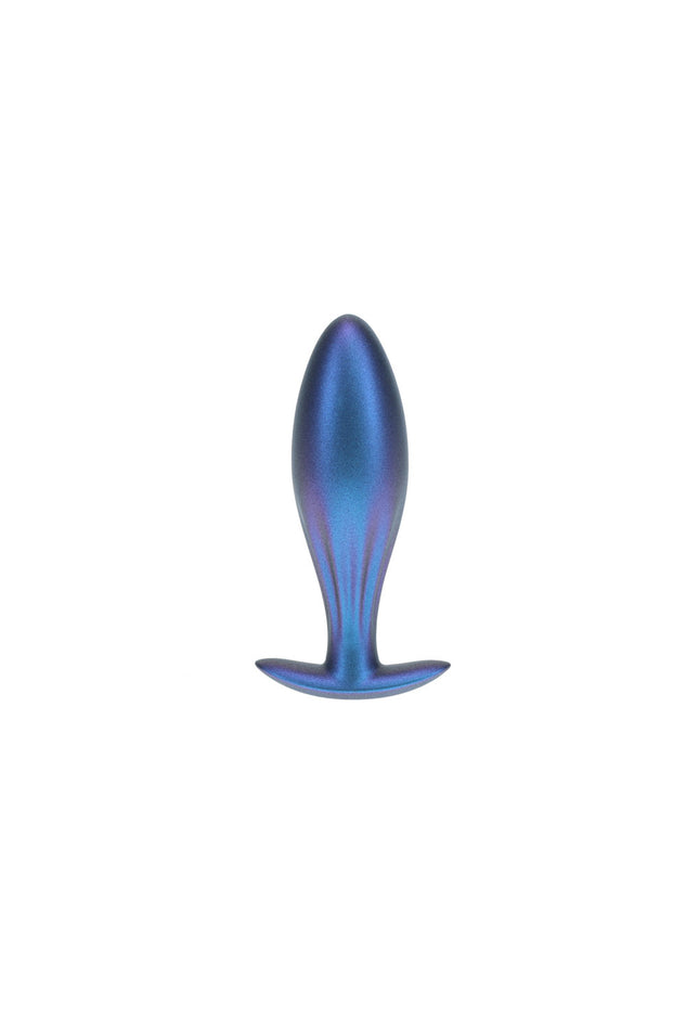 OUCH! Oval Anal Plug - Metallic Blue - Metallic Blue 11.7 cm Butt Plug