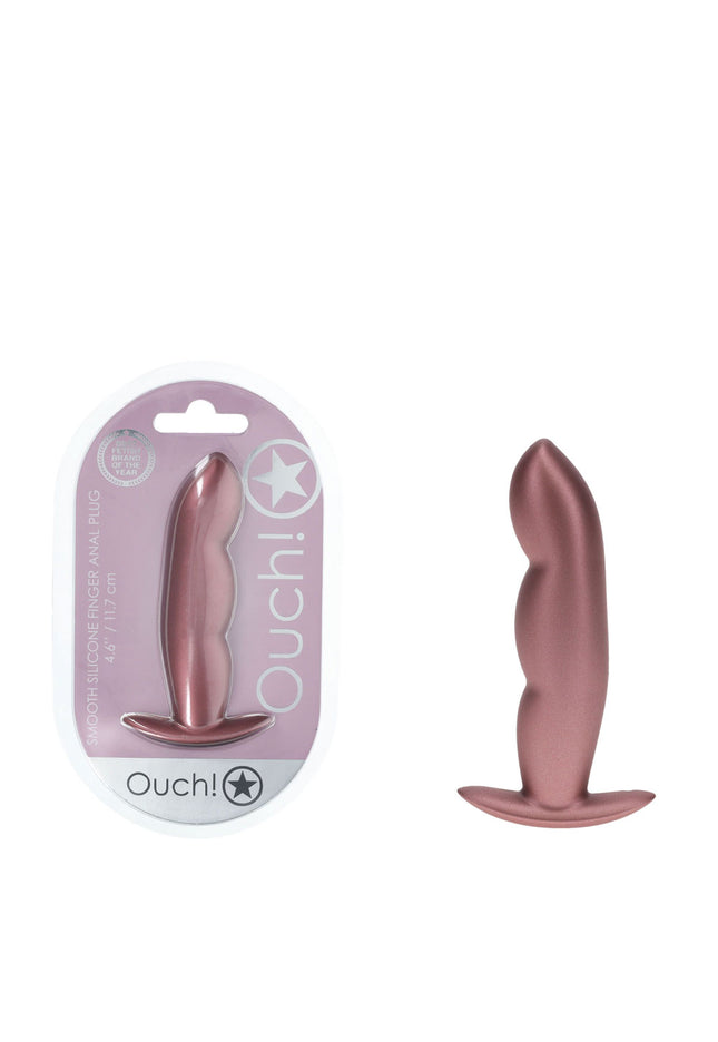 OUCH! Finger Anal Plug - Rose Gold - Rose Gold 11.7 cm Butt Plug