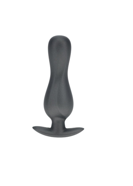 OUCH! Curvy Anal Plug - Gun Metal - Gun Metal Grey 11.7 cm Butt Plug