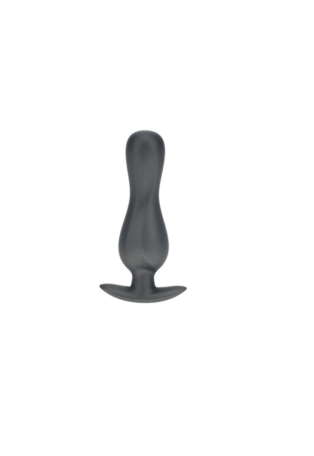 OUCH! Curvy Anal Plug - Gun Metal - Gun Metal Grey 11.7 cm Butt Plug
