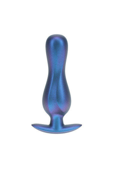 OUCH! Curvy Anal Plug - Metallic Blue - Metallic Blue 11.7 cm Butt Plug