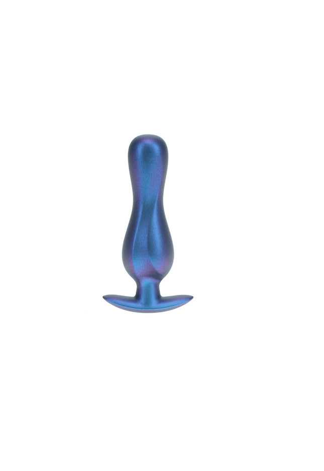 OUCH! Curvy Anal Plug - Metallic Blue - Metallic Blue 11.7 cm Butt Plug