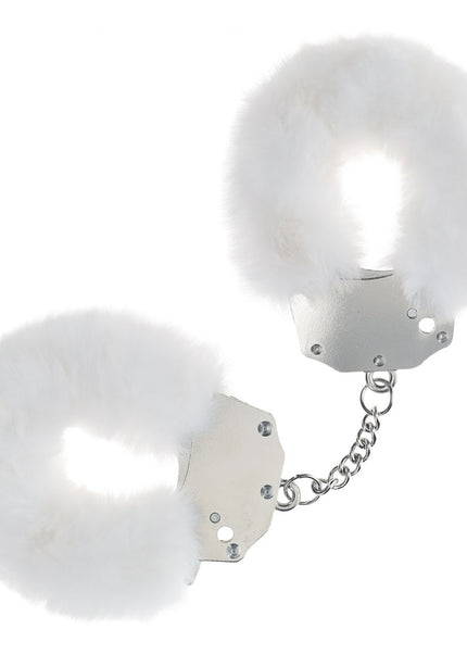 OUCH! Heavy-Duty Fluffy Cuffs - White - White Fluffy Restraints