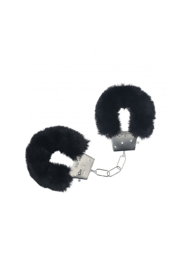 OUCH! Classic Fluffy Cuffs - Black - Black Fluffy Restraints