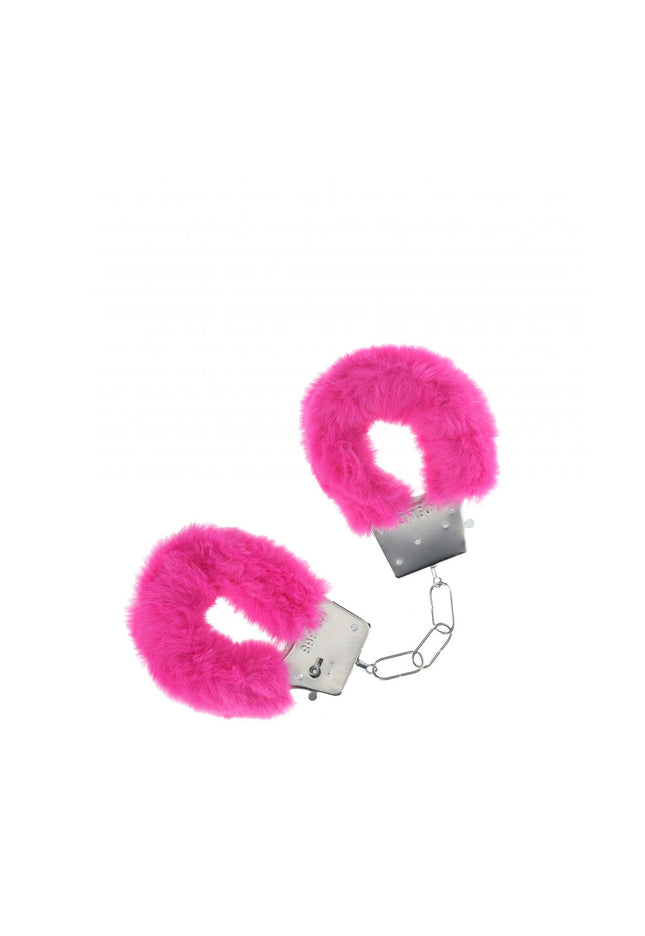OUCH! Classic Fluffy Cuffs - Pink - Pink Fluffy Restraints