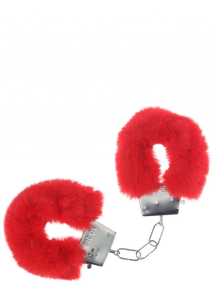OUCH! Classic Fluffy Cuffs - Red - Red Fluffy Restraints