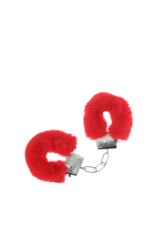 OUCH! Classic Fluffy Cuffs - Red - Red Fluffy Restraints