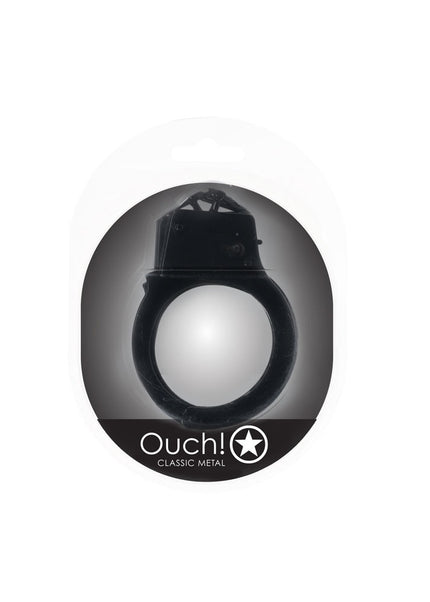 OUCH! Classic Metal Cuffs - Black - Black Restraints