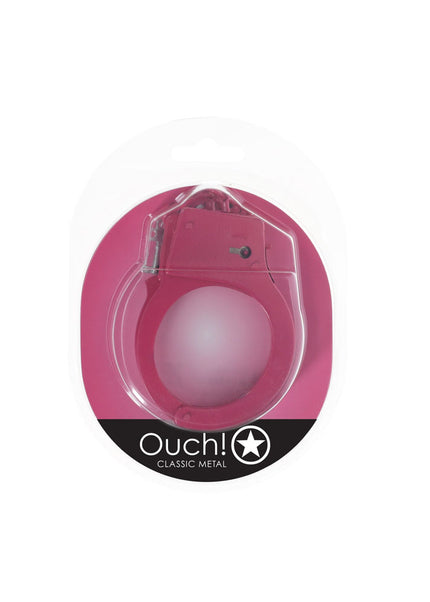 OUCH! Classic Metal Cuffs - Pink - Pink Restraints