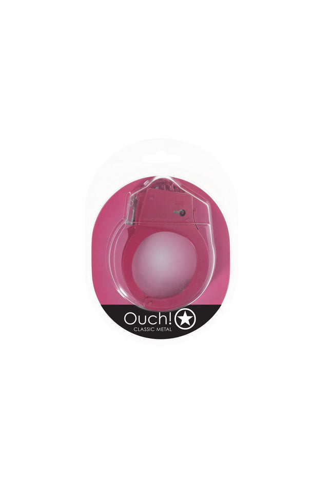 OUCH! Classic Metal Cuffs - Pink - Pink Restraints
