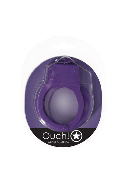 OUCH! Classic Metal Cuffs - Purple - Purple Restraints