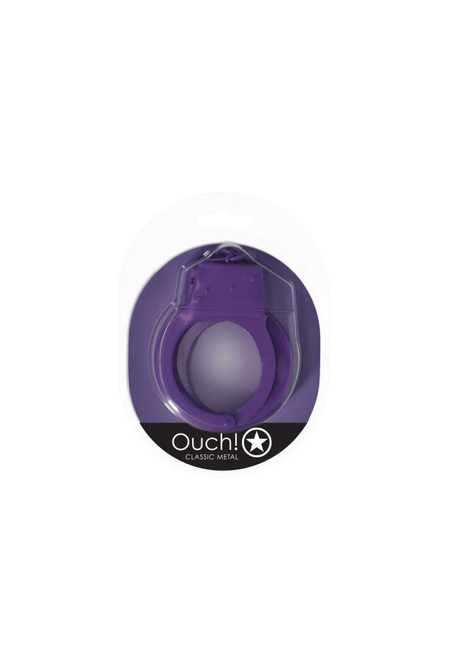 OUCH! Classic Metal Cuffs - Purple - Purple Restraints