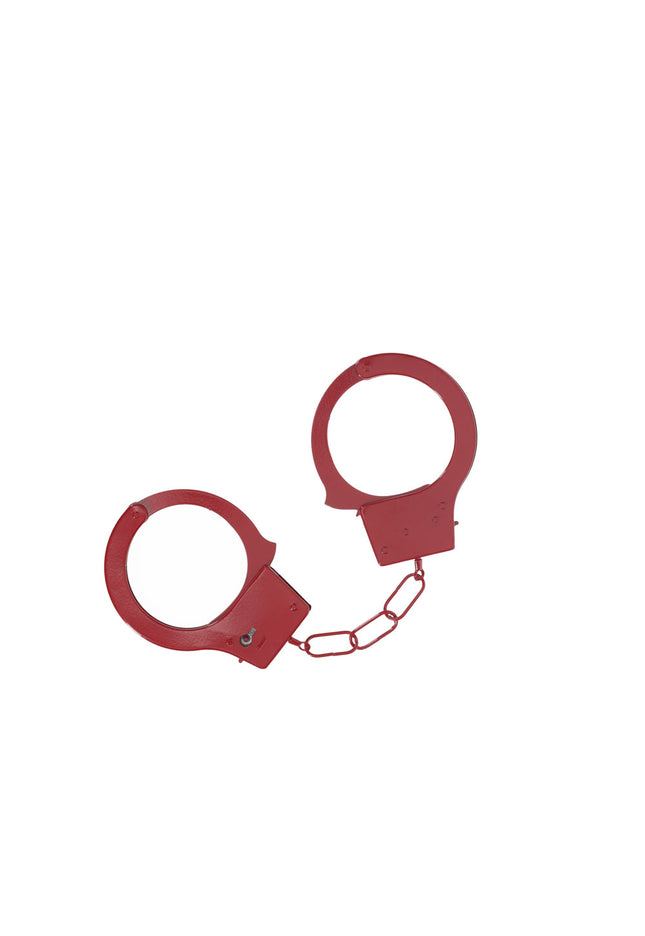 OUCH! Classic Metal Cuffs - Red - Red Restraints