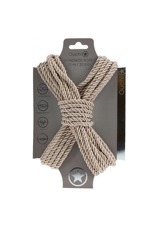 OUCH! Bondage Rope - 10 M - Gold - Gold Nylon Bondage Rope - 10 metre Length