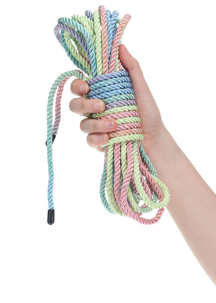 OUCH! Bondage Rope - 10 M - Multicolour 1 - Multicoloured Nylon Bondage Rope - 10 metre Length