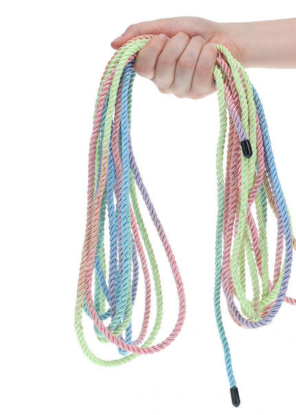OUCH! Bondage Rope - 10 M - Multicolour 1 - Multicoloured Nylon Bondage Rope - 10 metre Length