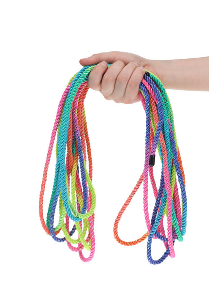 OUCH! Bondage Rope - 10 M - Multicolour 2 - Multicoloured Nylon Bondage Rope - 10 metre Length