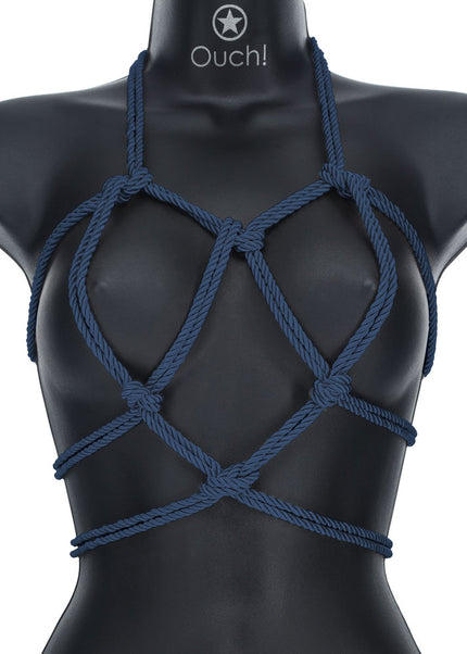 OUCH! Bondage Rope - 10 M - Navy Blue - Navy Blue Nylon Bondage Rope - 10 metre Length