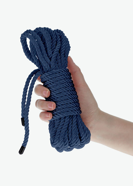 OUCH! Bondage Rope - 10 M - Navy Blue - Navy Blue Nylon Bondage Rope - 10 metre Length
