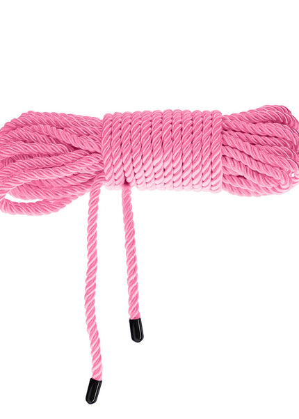 OUCH! Bondage Rope - 10 M - Pink - Pink Nylon Bondage Rope - 10 metre Length
