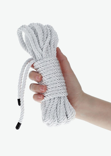 OUCH! Bondage Rope - 10 M - Silver - Silver Nylon Bondage Rope - 10 metre Length