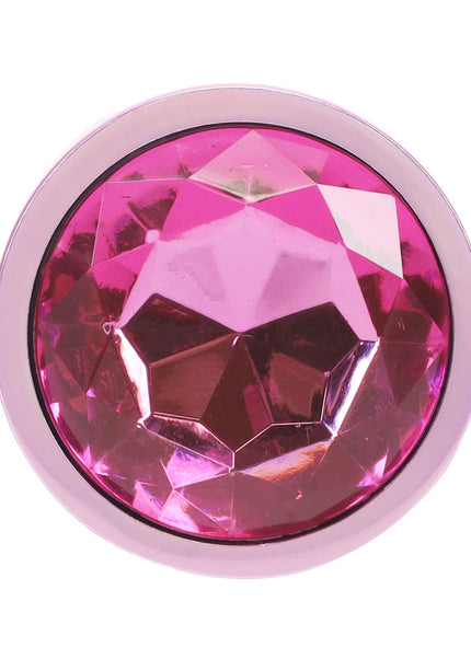OUCH! Paris Collection - Metal Anal Plug Set - Pink - Metallic Pink Butt Plugs with Gem Bases - Set of 3 Sizes