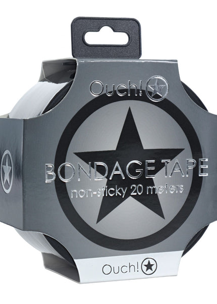 OUCH! PVC Non-Stick Tape - Black - Black Bondage Tape - 20 metre Length