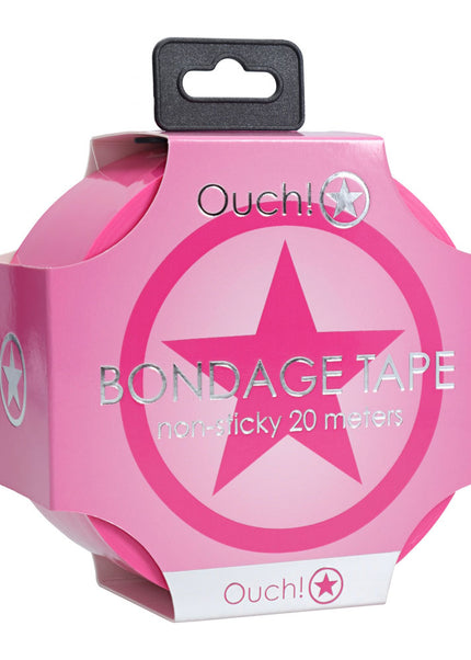 OUCH! PVC Non-Stick Tape - Pink - Pink Bondage Tape - 20 metre Length