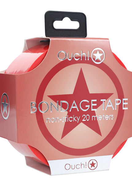 OUCH! PVC Non-Stick Tape - Red - Red Bondage Tape - 20 metre Length