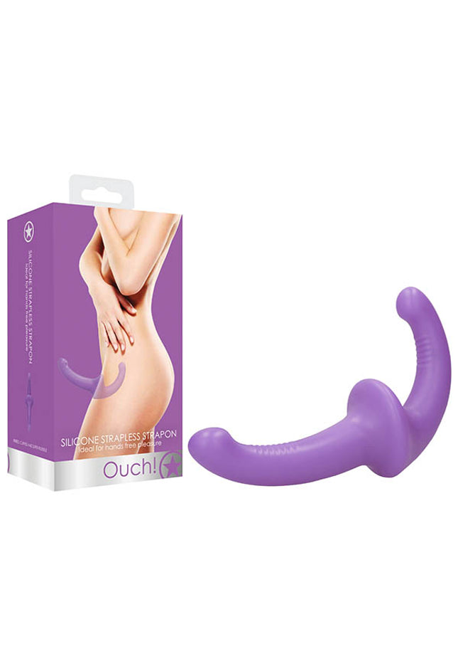 Ouch! Silicone Strapless Strapon - Purple Strapless Strap-On