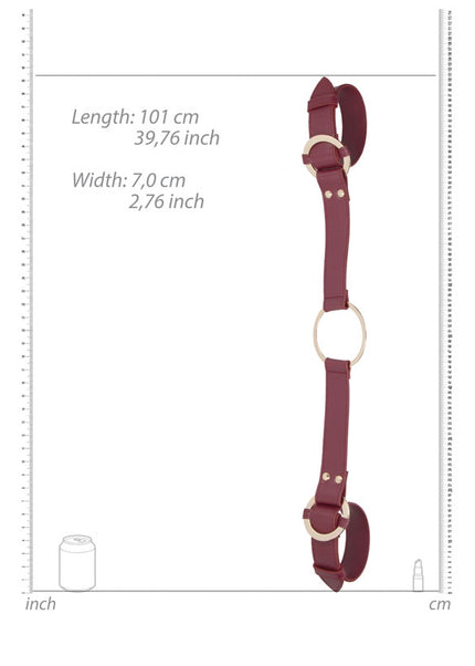 OUCH! Halo - Handcuff With Connector - Burgundy Restraint