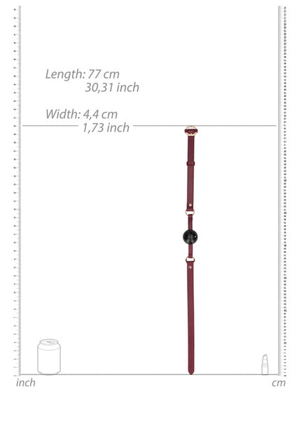 OUCH! Halo - Breathable Ball Gag - Burgundy Mouth Restraint